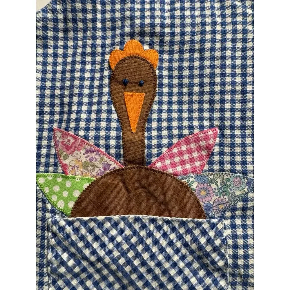 Funtasia Too Girls Reversible Thanksgiving Dress Turkey Pumpkin Gingham 4T